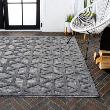 Talaia Neutral Geometric Indoor/outdoor Area Rug